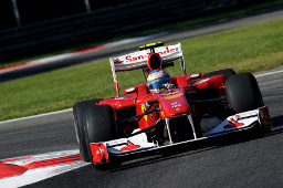 Una Ferrari al Gran Premio di Monza 2010