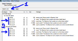 Necessary Cygwin packages