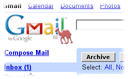 Gmail logo with the caml